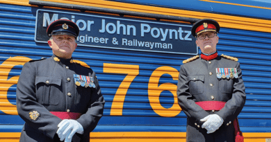 WO1 nathan Toms and Col Andrew Ryan train - Major John Poyntz
