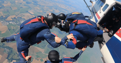 Accelerated Freefall Team In Air